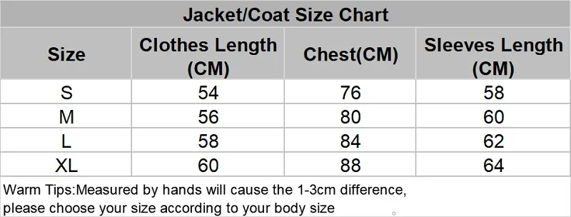 HQ002 jacket size 