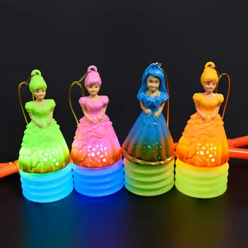 

2pcs New Light-Up Toys Cartoon Princess Doll Lanterns Portable Luminous Music Multifunction Toys for Kids Girls Gifts