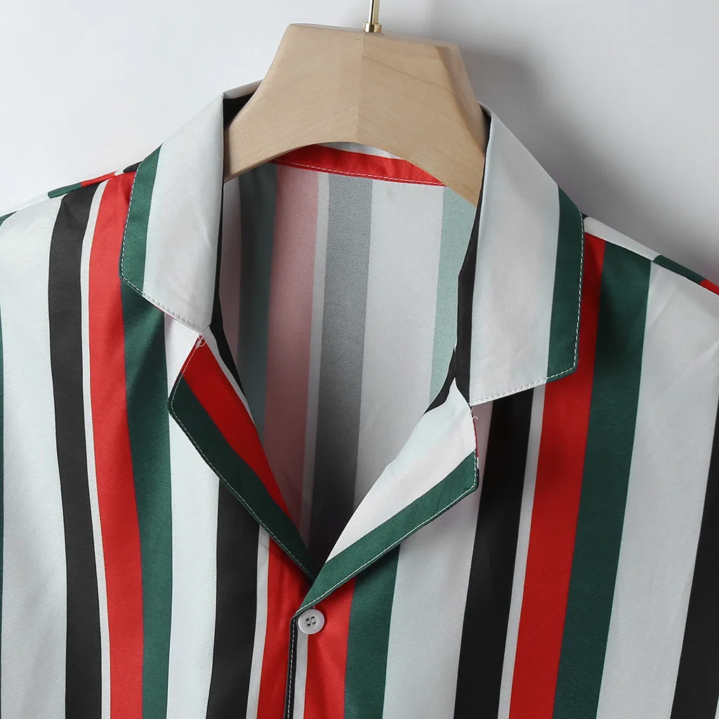 Camiseta masculina мужская рубашка летняя повседневная полосатая блуза с коротким