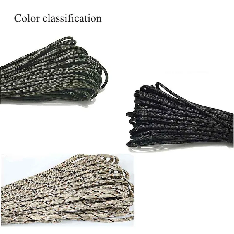 

100% Nylon ParaCord Parachute rope for mountain climbing/Tent/emergency 100 Ft(black)