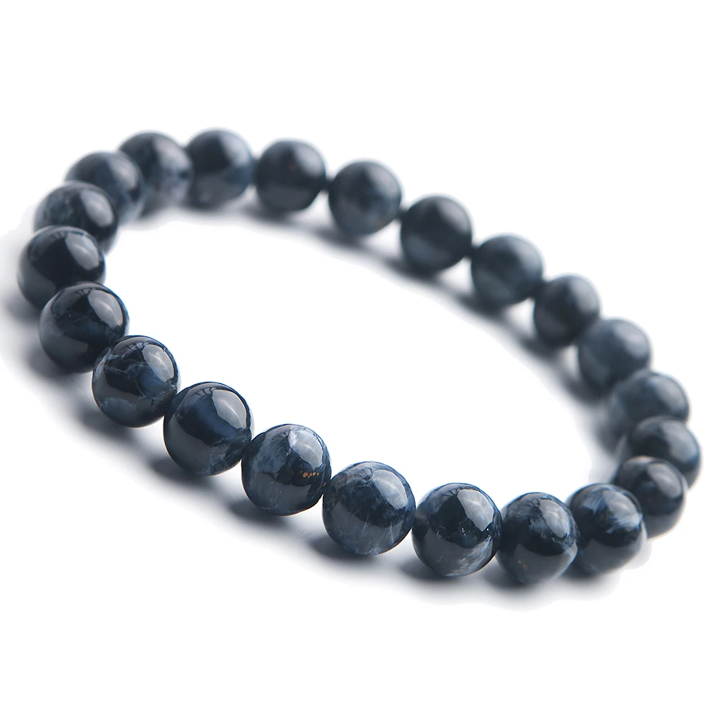 Newly Natural Blue Pietersite Namibia Bracelet Best Chatoyant Round Beads 8.5mm Cat Eye Woman Man Reiki Stone Gift AAAAA | Украшения и