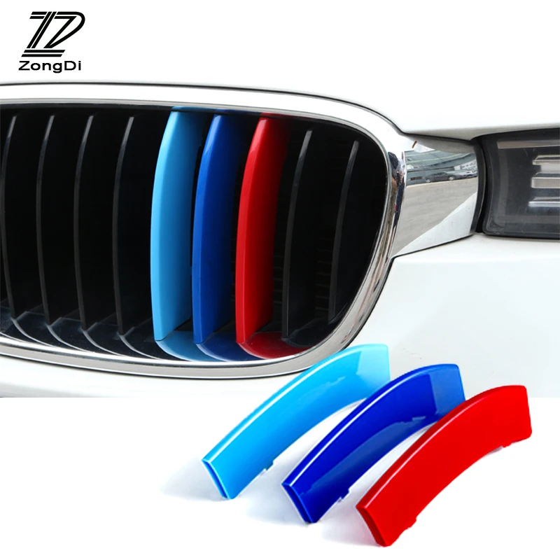 ZD 3 шт. для BMW F30 F10 X5 E53 E70 F16 X6 E71 X1 X3 X4 F07 G30 F34 3D M Передняя решетка радиатора отделочные