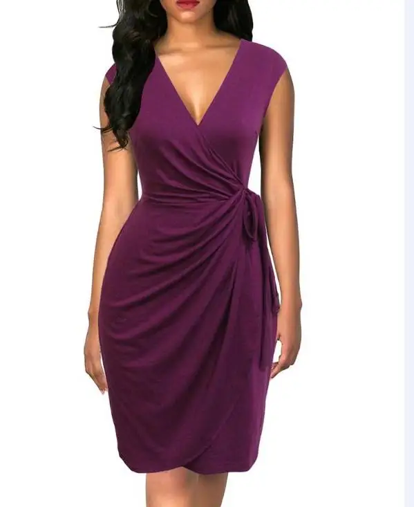 Berydress, элегантное классическое платье, в горошек, Драпированное, женские платья, коктейльные, вечерние, миди, черное, летнее, облегающее, из искусственного меха, Vestidos - Цвет: 6028 purple