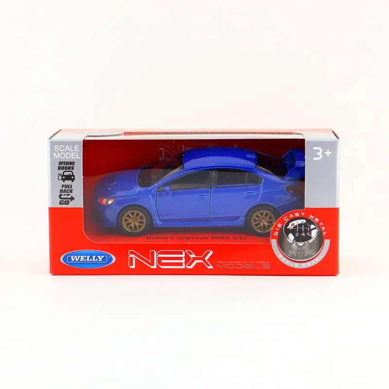 Welly литая металлическая модель/Масштаб 1:36/Subaru Impreza WRX STI Игрушечная