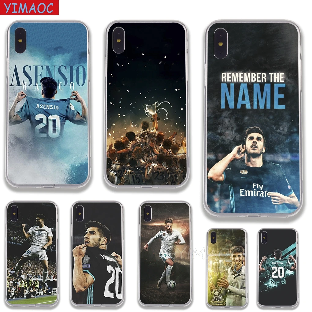 

YIMAOC Marco Asensio Soft TPU Silicone Case Cover for iPhone 8 7 6 6S Plus 5 5S SE X XS Max XR Coque Shell Cases