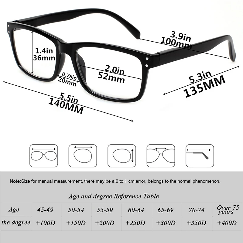 Henotin Reading Glasses men and women Retro  Spring Hinge rectangular frames Quality eyeglasses include sun readers 5