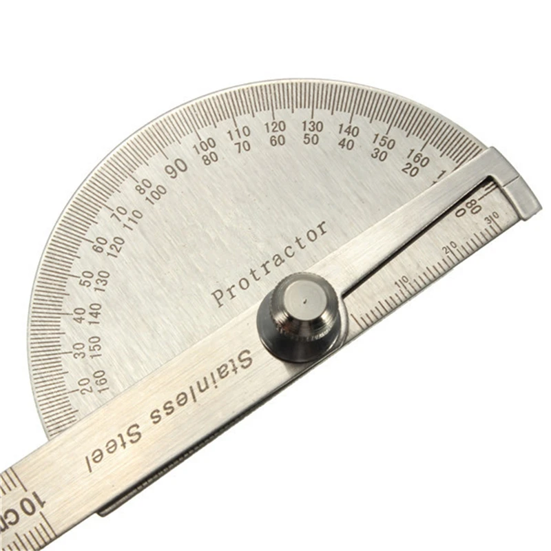 

MIRUI Stainless Steel Protractor Angle Finder Arm Measuring Round Head General Tool Craftsman Rule Ruler Machinist Goniometer