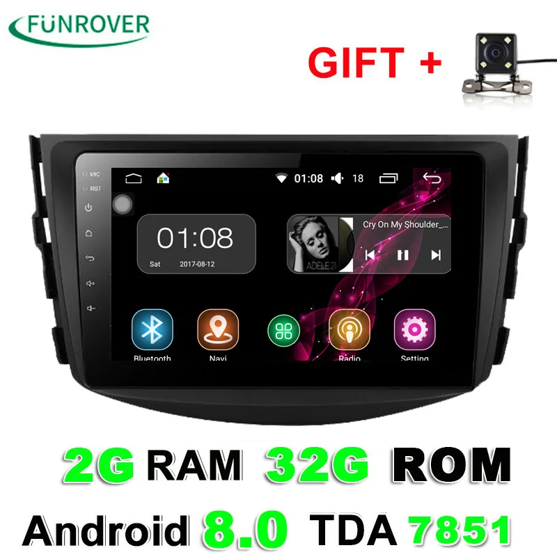 Funrover 2g 32g Android 8 0 font b Car b font Dvd For Toyota Rav4 2007