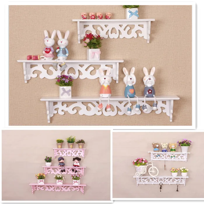 

Wall shelf wall mount wall decor bedroom wall shelf TV background creative pastoral separator shipping
