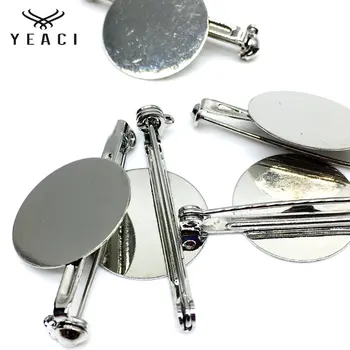 

Juego De Tronos Hijab Broche Freeshipping Trendy Women Brooches Brooch 100 Pcs Metal Pin Back Base Glue On Pad 0.71" Fashion