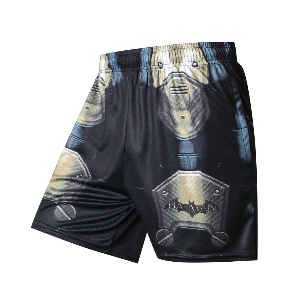 

Diffuse Solid Men's Shorts Summer Beach Shorts Men 3D Batman Spiderman Superman Casual Male Shorts Homme Brand Trousers