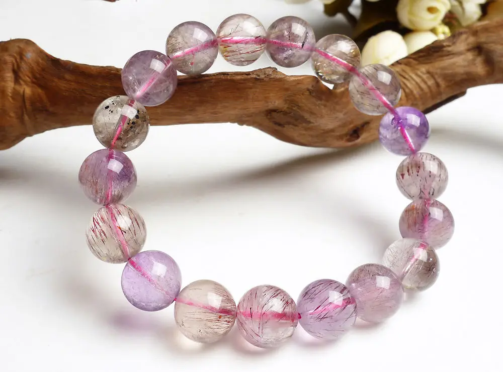 

435 Top Quality Natural Super 7 Seven Melody Stone Bracelet Beads AAAA