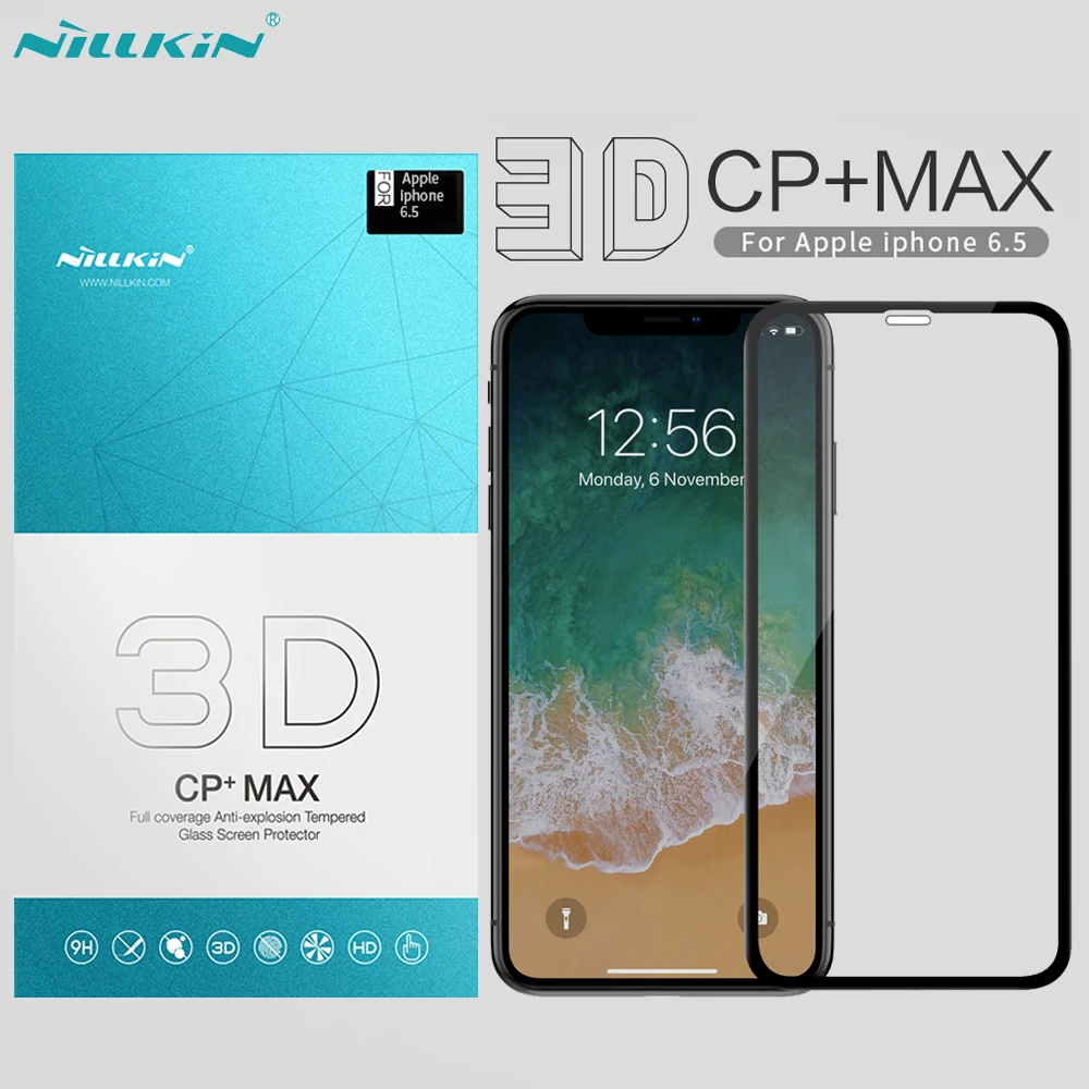 3D закаленное стекло для Apple iPhone XS Max 6 5 дюйма полное покрытие защита экрана Nillkin CP + |