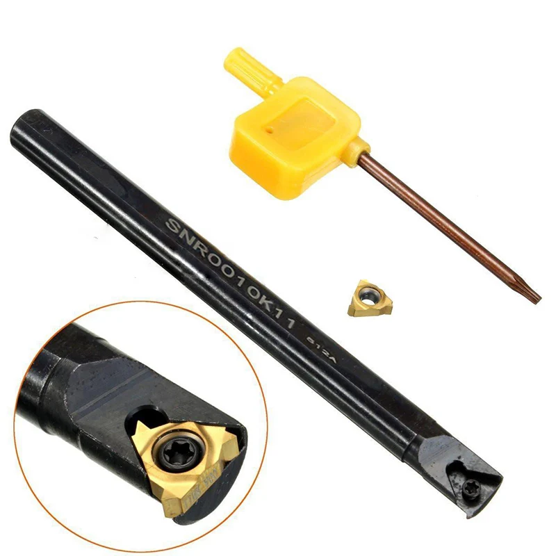 SNR0010K11 Internal Lathe Threading Boring Bar Turning Tool Kit+ 1x 11IR Insert