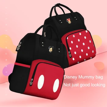 

Disney maternity Solid Diaper Bag Cute Baby Care Bags Mummy Maternity Backpack For Travel Stroller Waterwroof bag for baby