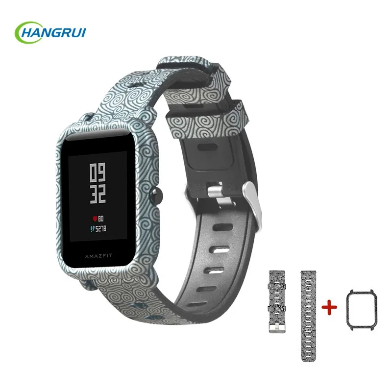 

2 in 1 Replacement Smart Watch Wrist strap + Protective PC Watch Case Cover Shell For Xiaomi Huami Amazfit Bip Youth Version