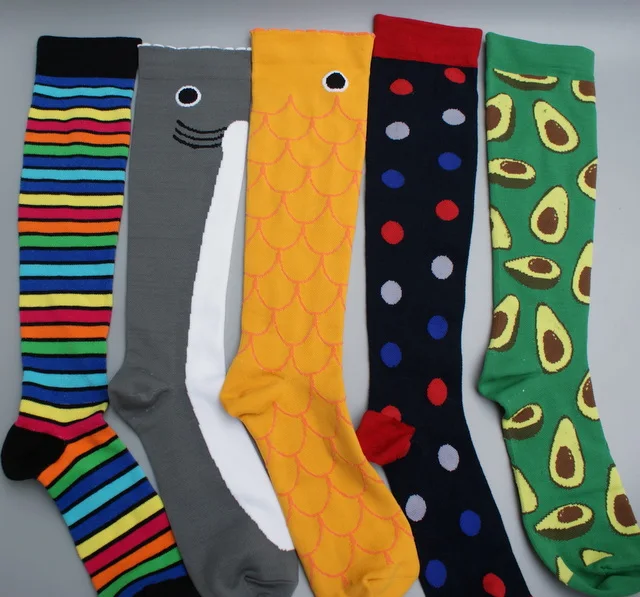 New women men Knee High Socks compression socks long sock funny styles