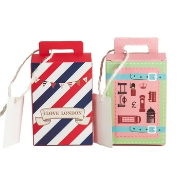 

Wedding Favor Paper Candy Box Gift Packaging Boxes Sweet Love Trunk Baby Shower Chocolate Bag with Card RibbonParty Supplies