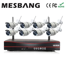 2017 Mesbang 960P waterproof  outdoor wifi security camera system  wireless cctv camera  system  8ch nvr kit free shipping