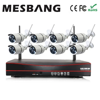 

2017 Mesbang 960P waterproof outdoor wifi security camera system wireless cctv camera system 8ch nvr kit free shipping