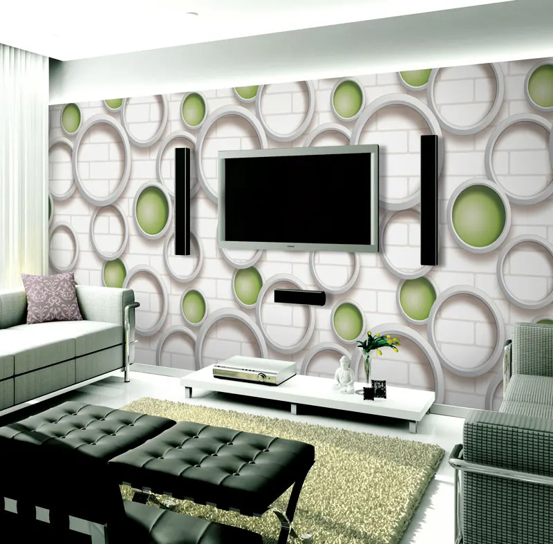 

modern luxury 3D wallpaper circel pattern wall paper papel de parede pvc wall paper for living room bedroom TV sofa background