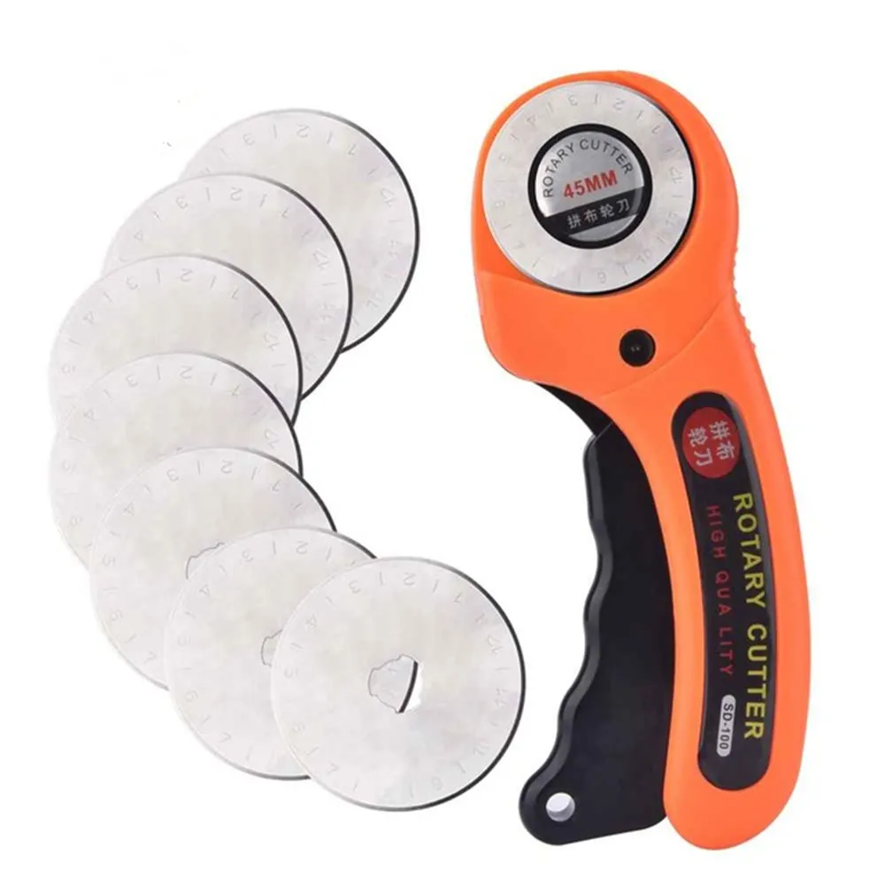 

G1 45mm Rotary Cutter Set Blades Fabric Circular Quilting Cutting Patchwork Leathercraft Sewing Tool Quilter Leather Cutter