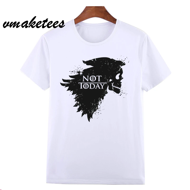 Dracarys Игра престолов Arya Stark Not Today футболка Винтажная Футболка Camisetas hombre мужская