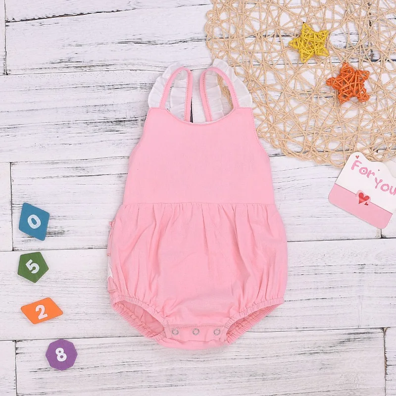 Infant Baby Cotton Sleeveless Bodysuit Kids Girls Lace Design Jumpsuit Lovely Backless Overalls Newborn Cute Baby Girl Clothes Infant Baby Cotton Sleeveless Bodysuit Kids Girls Lace Design Jumpsuit Lovely Backless Overalls Newborn Cute Baby Girl Clothes