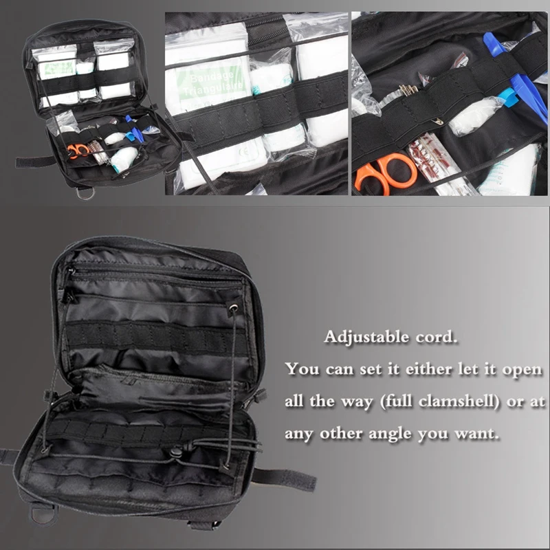 Сумка Molle, нейлоновая, черная, тактическая, большая, подсумок, органайзер, универсальный, для телефона, медик, поясная сумка, EDC, Molle, сумки