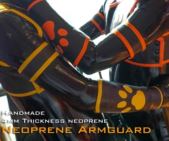 

(RD1119)Luxury Customize Handmade 2mm Thickness Leather And 4mm Thickness Neoprene Armguard Fetish Wear