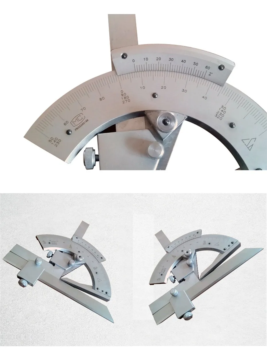 0-320 нержавеющая стальной транспортир Высокая точность Гониометр угловой штангенциркуль Калибр Finder измерительные весы инструмент