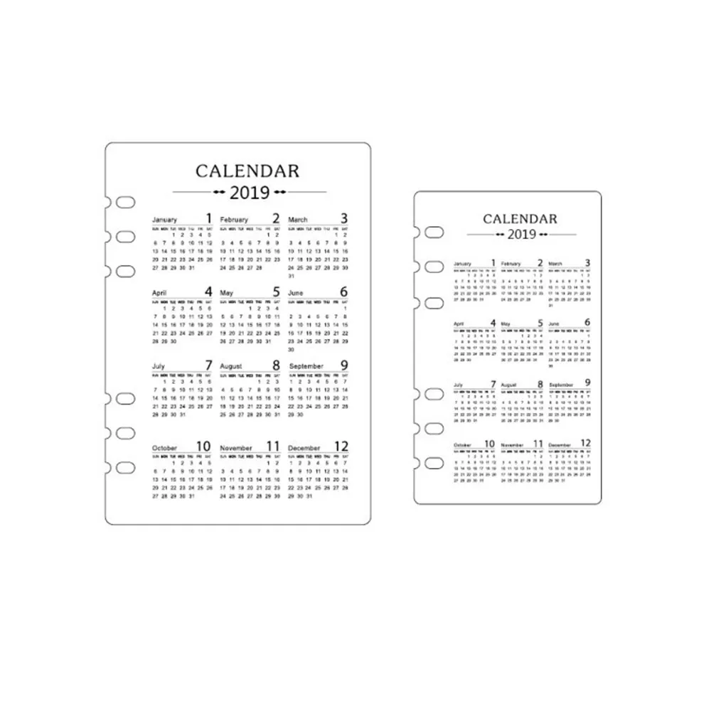 A5 A6 PP блокнот с календарем и спиралью, Отдельный лист, офисные, школьные канцелярские принадлежности, планировщик, аксессуар, разделительная пластина, указатели страниц, листы