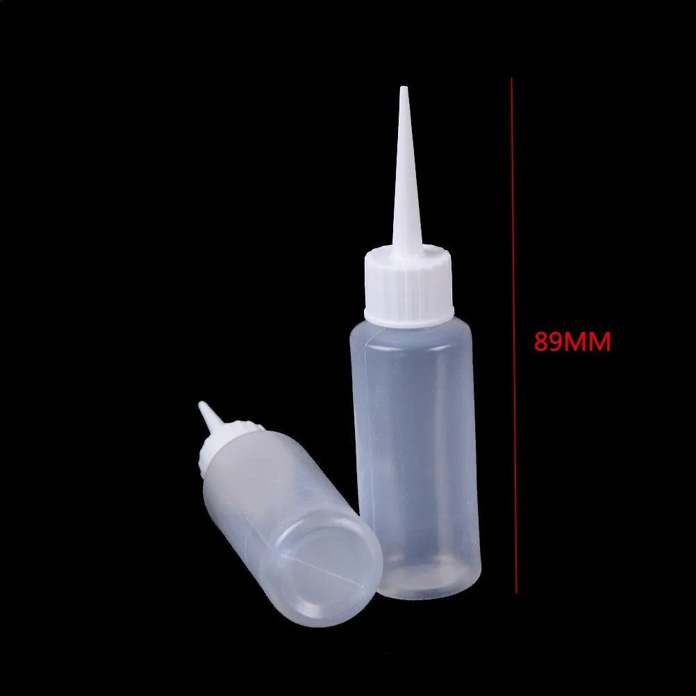

2Pcs 50ml PE Squeezable Liquid Bottle Plastic Drop Bottles Needle Bottle Dropper Eye Liquid Container Empty Dropper