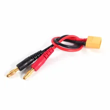 15cm 16awg Silicone Wire Cord RC XT60 Connector to 4mm Banana Bullet Wire Plug Charge Cable