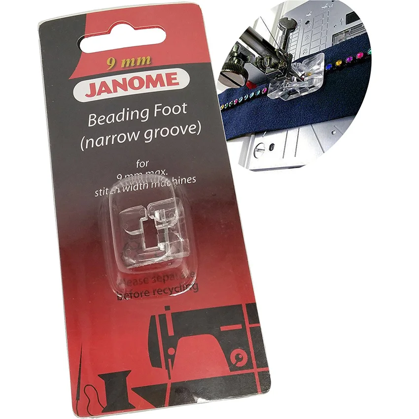 Узкая канавка для ног с бисером Janome MC9900 MC12000 15000 макс. ширина 9 мм машины стежков