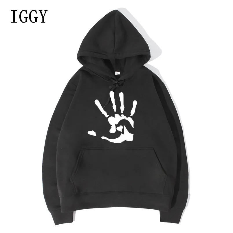 

IGGY Brand Men Long sleeve cotton Sweatshirts Men's/Women Casual Hoodies With Hat Printin Palm Autumn Winter Hooded Hoody Top