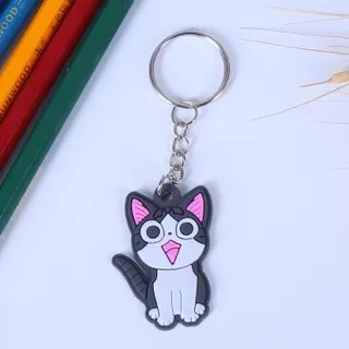 

FREE SHIPPING BY DHL 120pcs/lot New Lovely Silicone Cat Keychains Kitten Shaped Keyrings Gifts