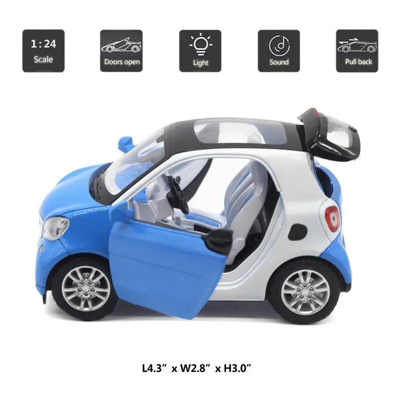 Hommate Smart 1:24 весы для двух моделей автомобилей сплава металла литья под давлением