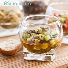 Креативная чашка из закаленного стекла для десерта, креманка, маленькая специальная чашка для молока из двойной кожи, стеклянная Конфетница для кухонных принадлежностей