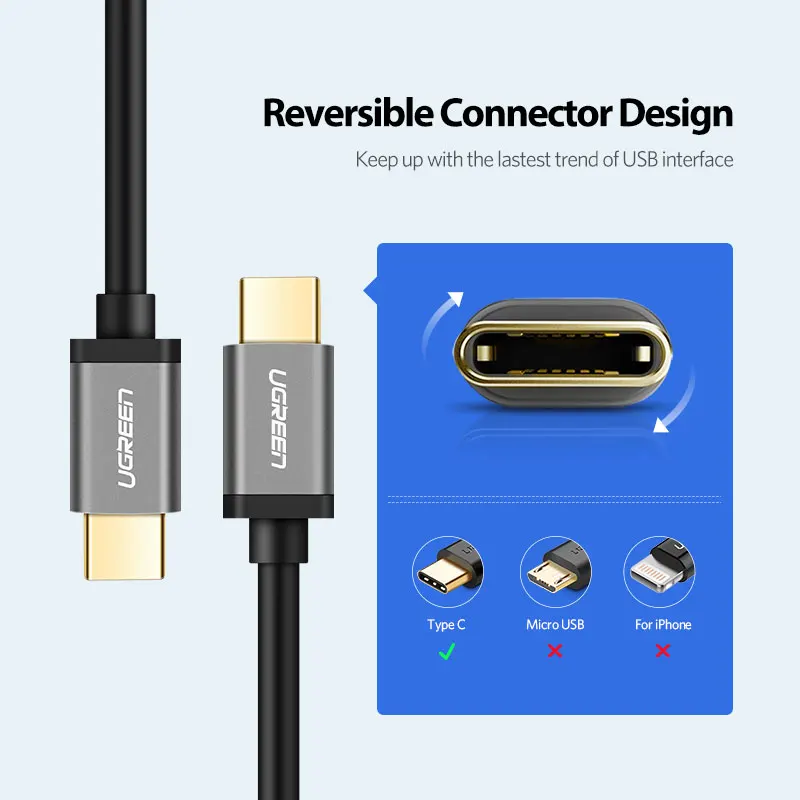 Ugreen USB 3 1 type C кабель для быстрой зарядки c зарядное устройство провод Samsung S9 S8 S7 Note 8