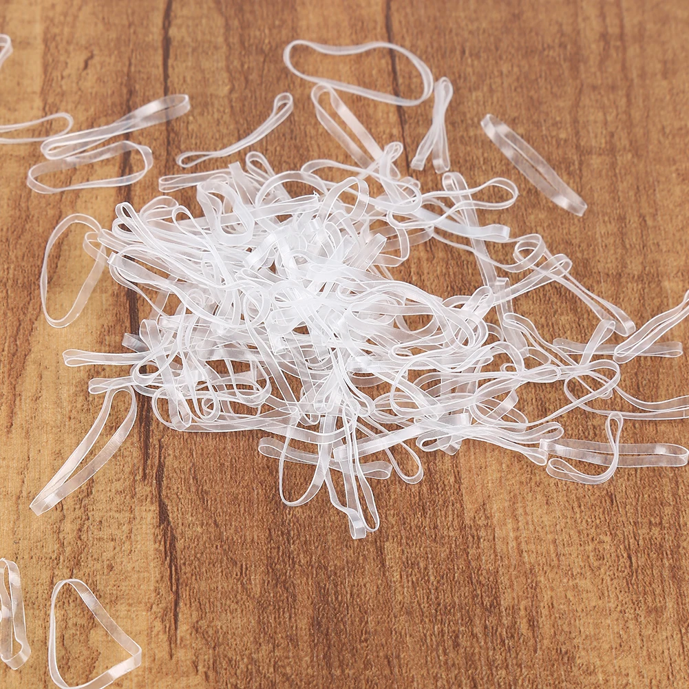 400PCS/Bag Transparent Traceless Hair Rubber Cord Women Girls Elastic Hair Band Braids Headwear Tie Rope Hair Accessories 400PCS/Bag Transparent Traceless Hair Rubber Cord Women Girls Elastic Hair Band Braids Headwear Tie Rope Hair Accessories