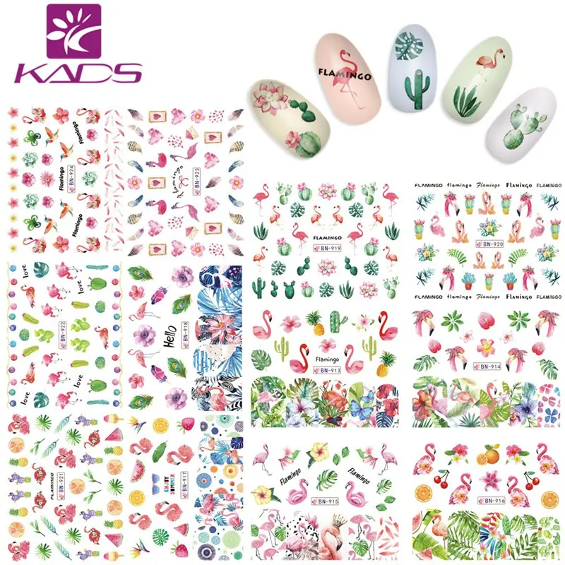 

KADS Nail Decal Flamingo Series Nail Art Water Transfer Stickers Nails Sticker Beauty Decoration Accessories Manicure Tips Tool