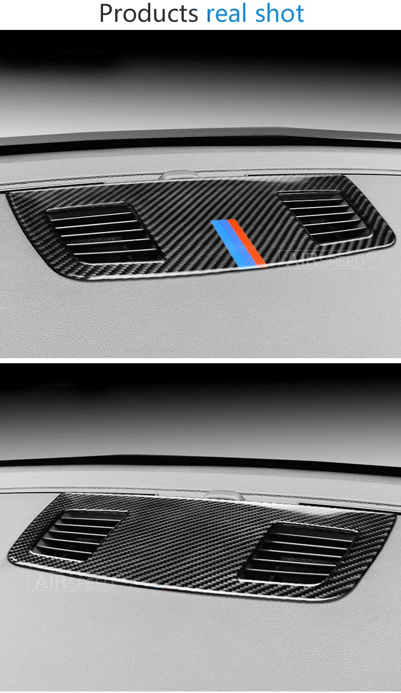 BMW E90 3 Series Accessories Car Interior Carbon Fiber Dashboard Air Conditioning Outlet Vent Cover Trim Decoration (6)