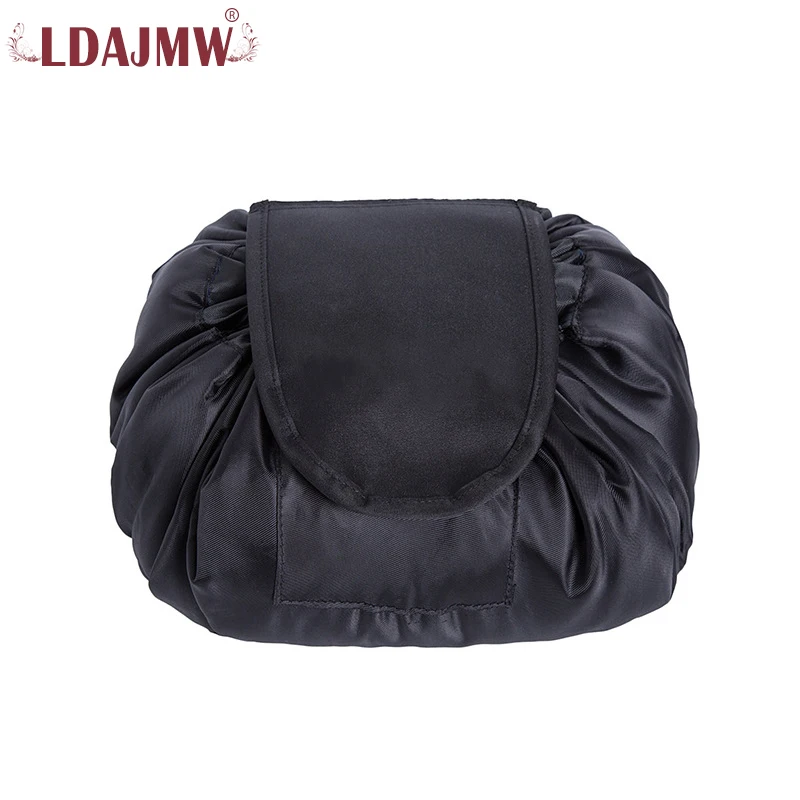 

LDAJMW Drawstring Cosmetic Bag Large Capacity Travel Portable Lazy Cosmetic Bags Polyester Make Up Pouch