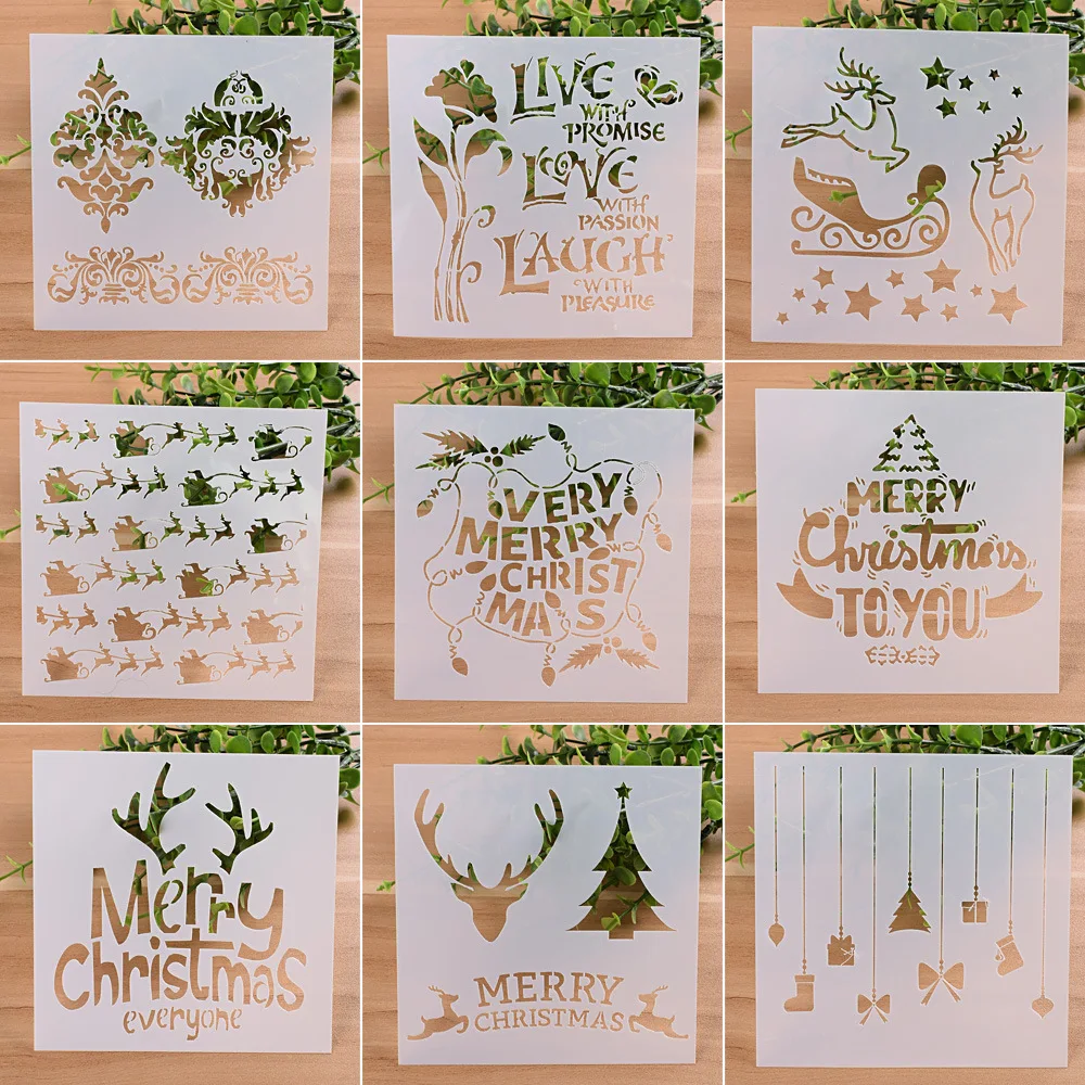 

13cm Christmas ELK Craft Layering Stencils Wall Painting Scrapbooking Stamping Embossing Album Decorative Paper Card Template