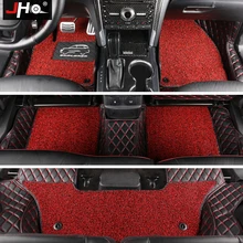 JHO 7 мест автомобиля провода коврики для 2011- Ford Explorer 13 двухслойные кожаные ковры аксессуары