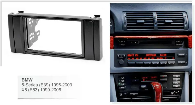 Двойной DIN Аудиомагнитолы автомобильные фасции для BMW 5 серии E39 1995-2003, x5 E53 1999-2006 Даш Комплект стерео адаптер CD отделкой Панель DVD комплект переходная