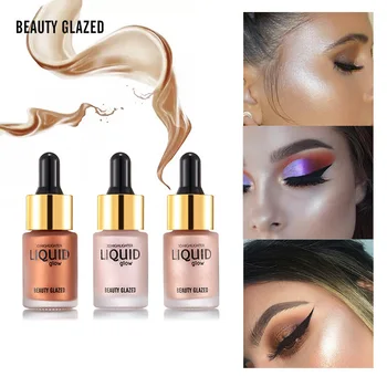 

Beauty Glazed Liquid Highlighter Makeup Contouring Face Base Primer Bronzer Shimmer Cream Concealer Illuminator Glow Kit