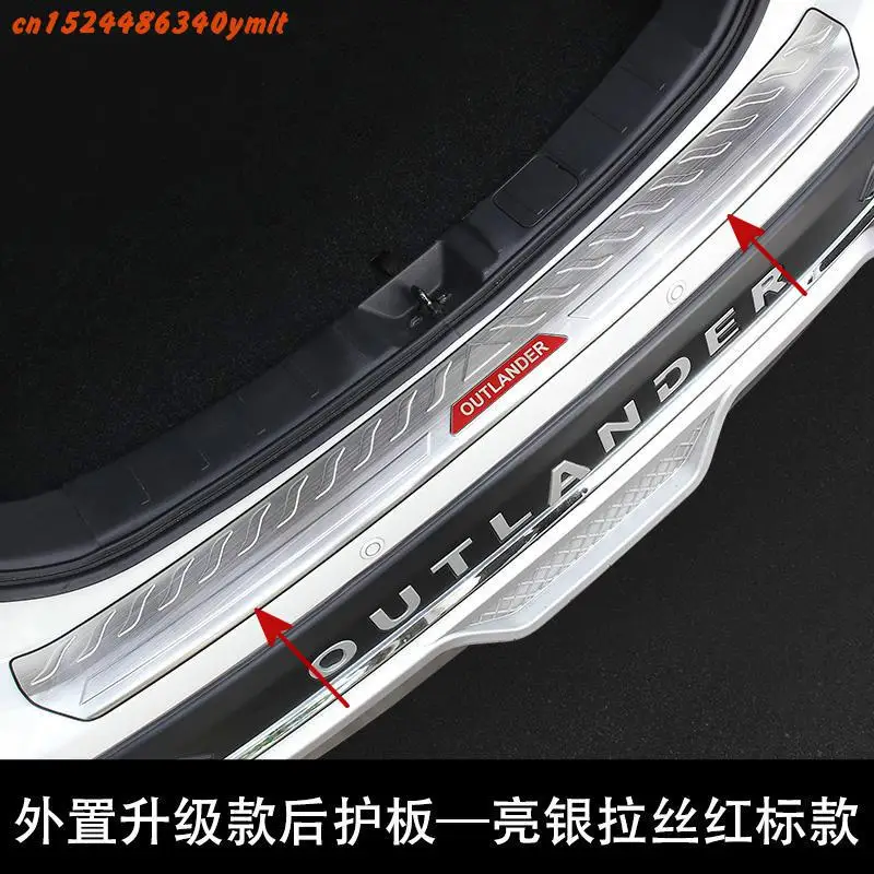 Высококачественная задняя панель подоконника из нержавеющей стали, протектор заднего бампера для Mitsubishi Outlander 2013- автомобильные аксессуары - Цвет: 5