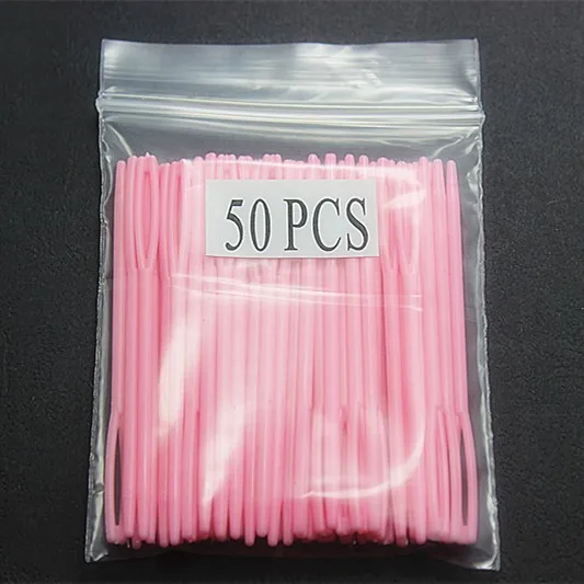 

New 7.0 cm 50pcs/pack Safe Pink Plastic Knitting Needles Seam Sewing Tool Needlework Needle Arts & Crafts DIY,PZ001